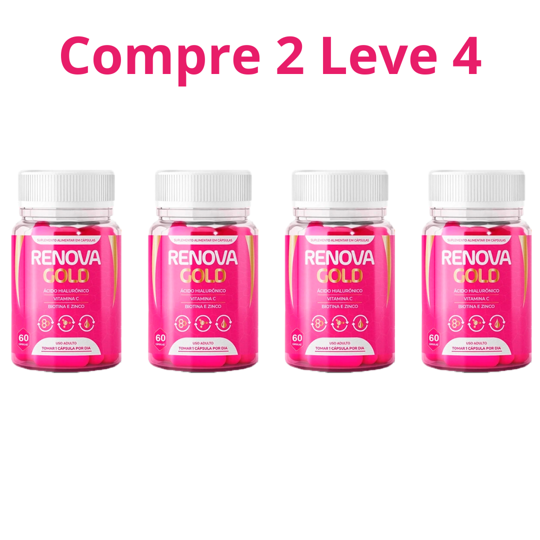 Renova Gold 60 Cápsulas - Sua Pele Mais Jovem!