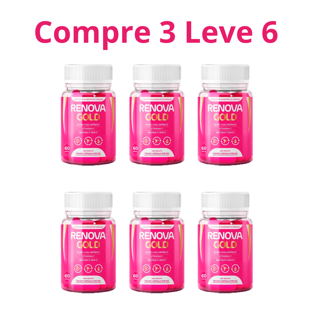Renova Gold 60 Cápsulas - Sua Pele Mais Jovem!