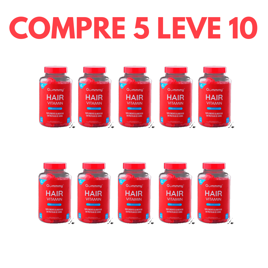 Biotina Gummy Hair: Força e Brilho para Cabelos e Unhas