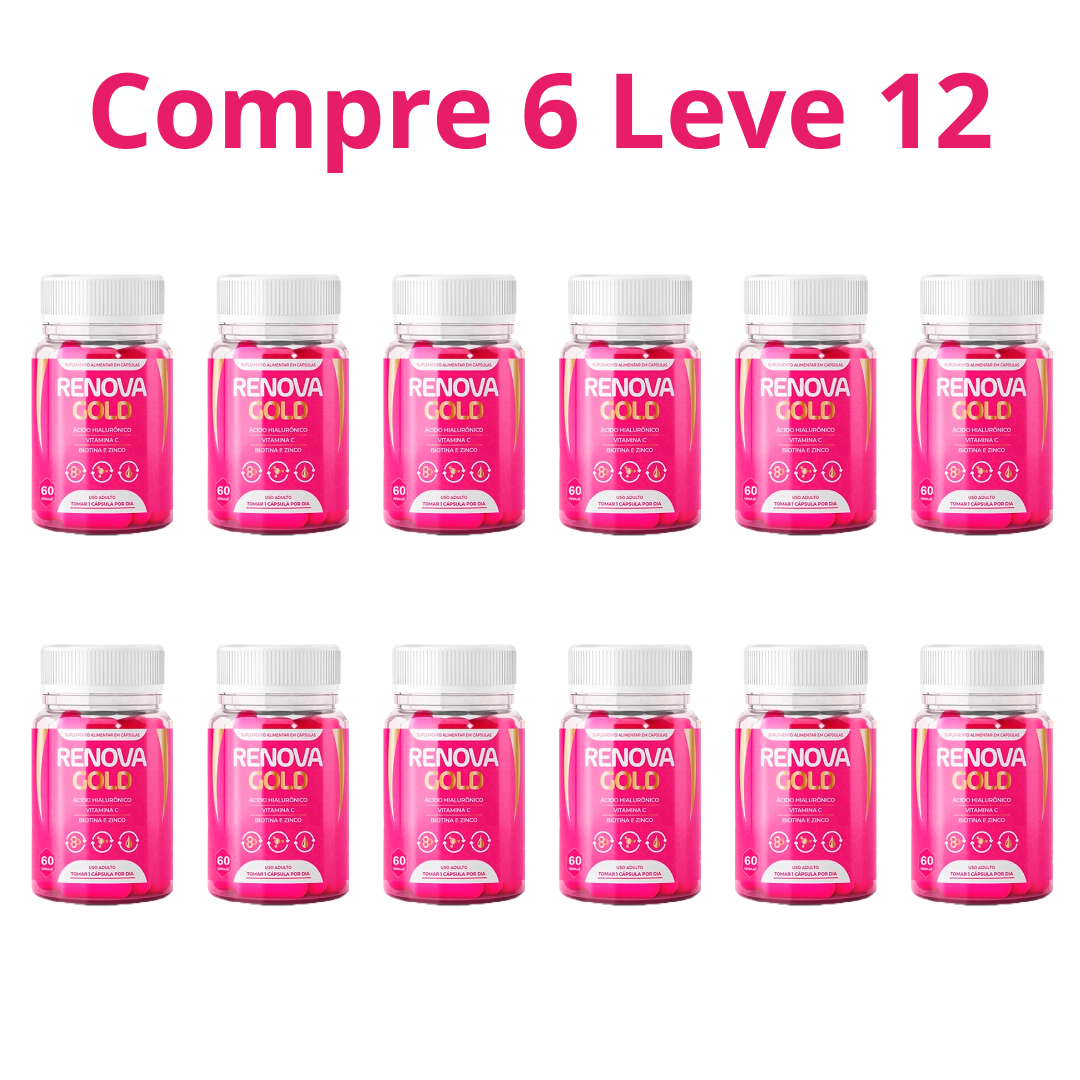 Renova Gold 60 Cápsulas - Sua Pele Mais Jovem!