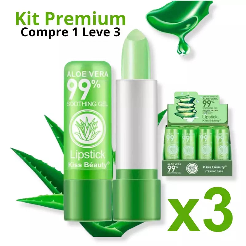 Compre 1 Leve 3 - Batom Hidratante Anti-Envelhecimento - AloeVera®