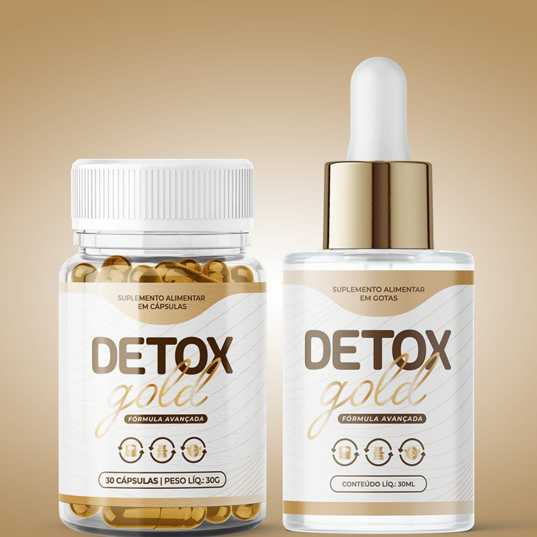 Detox Gold: Kit Pote + Conta Gotas
