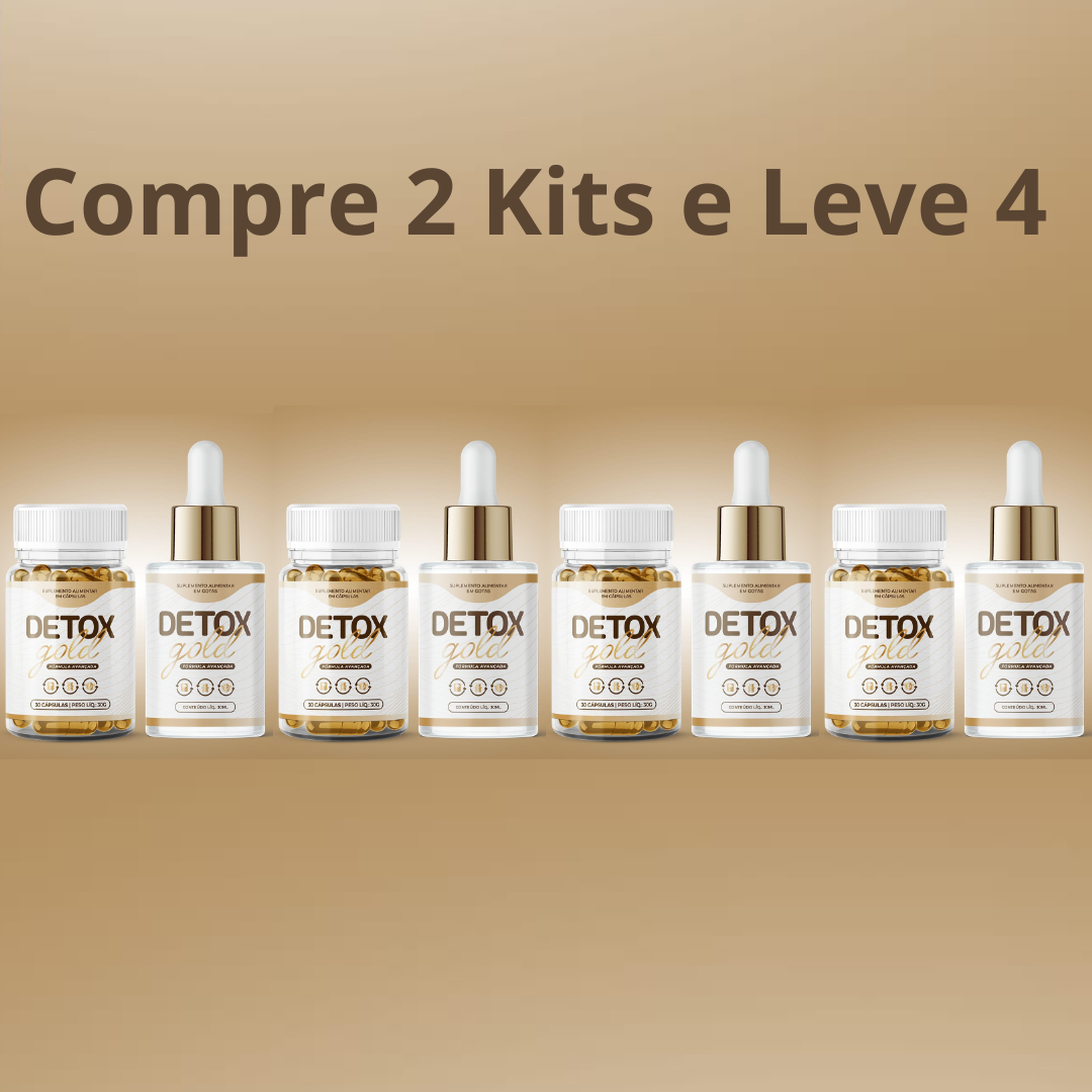 Detox Gold: Kit Pote + Conta Gotas