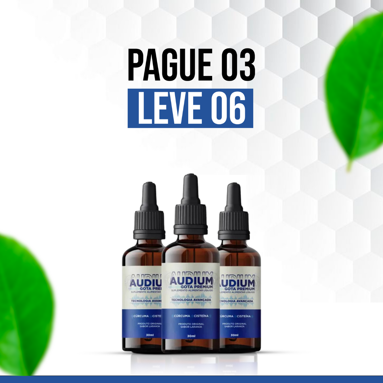 Audium: Proteção Avançads para a Saúde Auditiva (30ml)