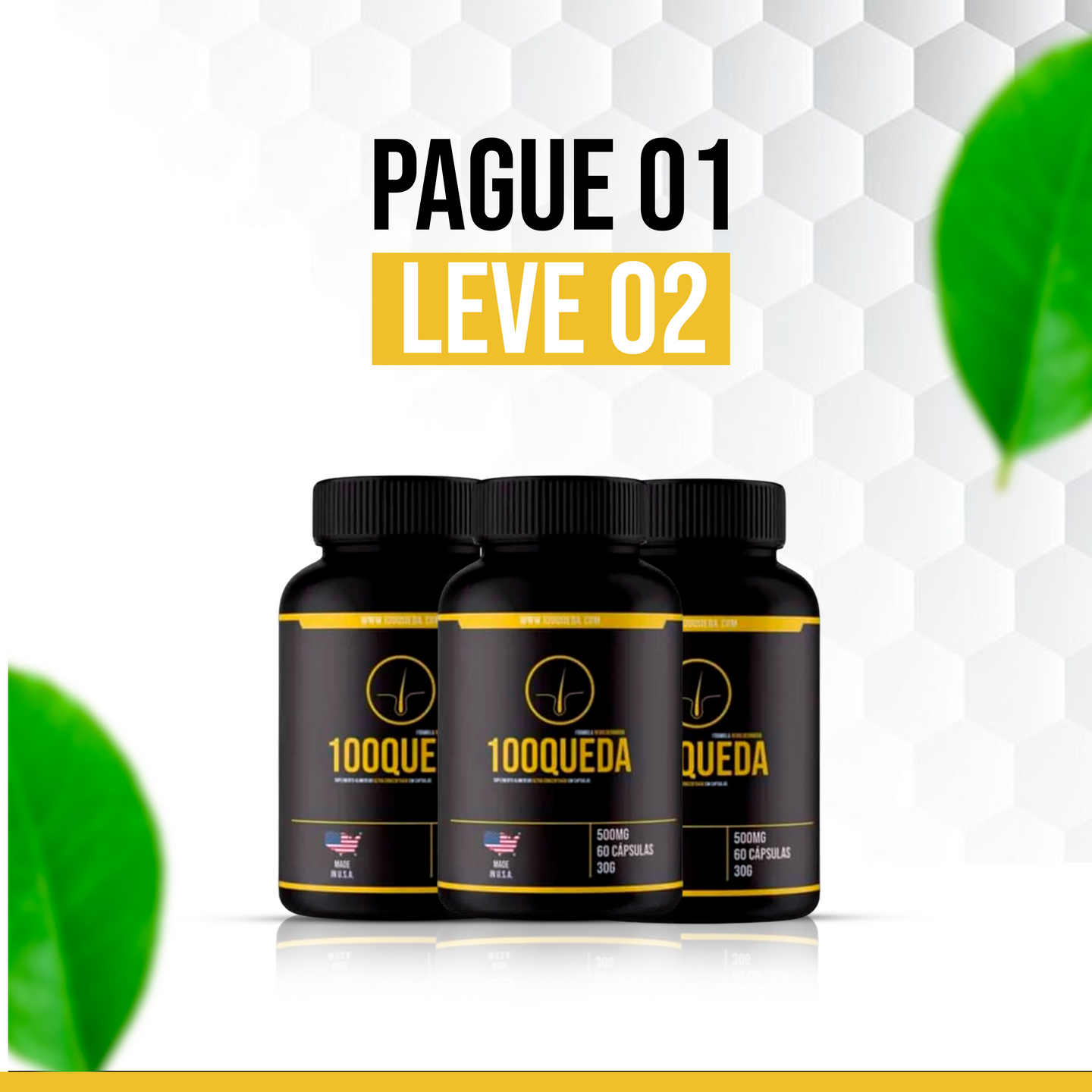 100Queda: Solução Definitiva para a Queda de Cabelo!